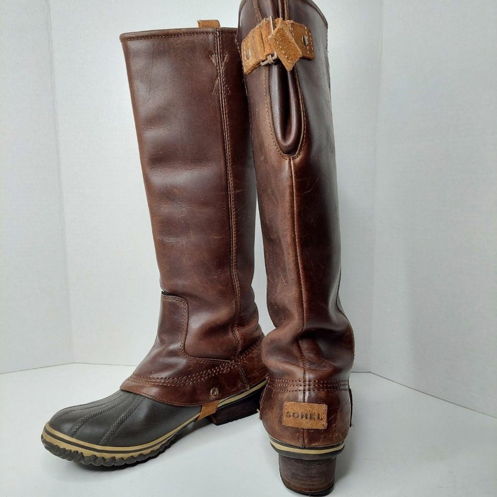 SOREL Slimpack Tall Equestrian Riding Rain Boots W